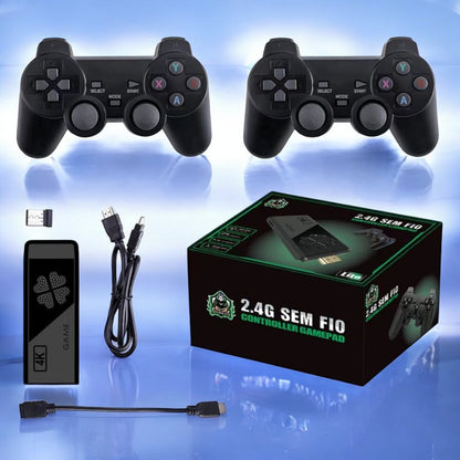 4Retro Gamers Stick M8 Console 2.4G Dual Wireless Controller Game Stick 4K 10000 Games 64GB Retro Game HDMI